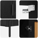 Highboard 2 pcs Sort eg Konstrueret træ
