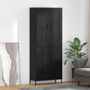 Highboard 2 pcs Sort eg Konstrueret træ