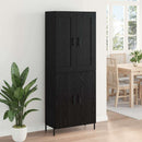 Highboard 2 pcs Sort eg Konstrueret træ