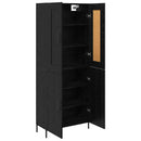 Highboard 2 pcs Sort eg Konstrueret træ