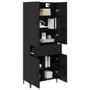 Highboard Sort eg 69,5 x 34 x 180 cm Konstrueret træ