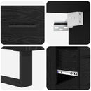 Highboard med skuffe 2 pcs Sort eg Konstrueret træ