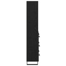 Highboard med skuffe 2 pcs Sort eg Konstrueret træ