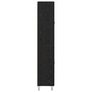 Highboard med skuffe Sort eg 69,5 x 34 x 180 cm Konstrueret træ