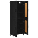 Highboard 2 pcs Sort eg Konstrueret træ