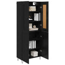 Highboard Sort eg 69,5 x 34 x 180 cm Konstrueret træ
