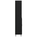 Highboard Sort eg 69,5 x 34 x 180 cm Ingeniørtræ og glas