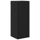 Highboard med skuffe Sort eg 34,5 x 34 x 180 cm Konstrueret træ