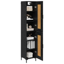 Highboard Sort eg 34,5 x 34 x 180 cm Konstrueret træ