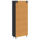 Highboard med skuffe 2 pcs Sort eg Konstrueret træ