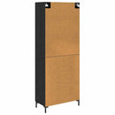 Highboard med skuffe 2 pcs Sort eg Konstrueret træ
