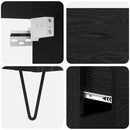 Highboard med skuffe 2 pcs Sort eg Konstrueret træ