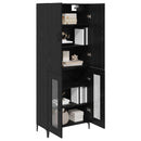 Highboard Sort eg 69,5 x 34 x 180 cm Konstrueret træ