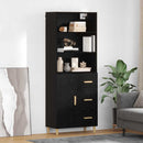 Highboard Sort eg 69,5 x 32,5 x 180 cm Konstrueret træ