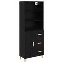 Highboard Sort eg 69,5 x 32,5 x 180 cm Konstrueret træ