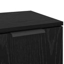 Sideboard med skuffe 3 pcs Sort eg Konstrueret træ
