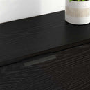 Sideboard med skuffe 3 pcs Sort eg Konstrueret træ