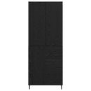 Highboard med skuffe 2 pcs Sort eg Konstrueret træ