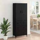 Highboard Sort eg 69,5 x 34 x 180 cm Konstrueret træ
