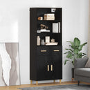 Highboard Sort eg 69,5 x 32,5 x 180 cm Konstrueret træ