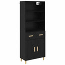 Highboard Sort eg 69,5 x 32,5 x 180 cm Konstrueret træ