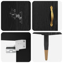 Highboard 2 pcs Sort eg Konstrueret træ