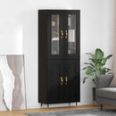 Highboard 2 pcs Sort eg Konstrueret træ