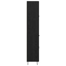 Highboard med skuffe Sort eg 69,5 x 34 x 180 cm Konstrueret træ