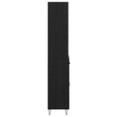 Highboard med skuffe 2 pcs Sort eg Konstrueret træ