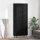 Highboard 2 pcs Sort eg Konstrueret træ