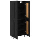 Highboard 2 pcs Sort eg Konstrueret træ