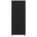 Highboard 2 pcs Sort eg Konstrueret træ