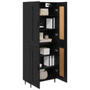 Highboard 2 pcs Sort eg Konstrueret træ