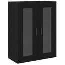 Highboard med skuffe 2 pcs Sort eg Konstrueret træ