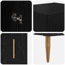 Highboard 2 pcs Sort eg Glas