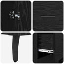 Highboard med skuffe 2 pcs Sort eg Konstrueret træ