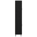 Highboard med skuffe 2 pcs Sort eg Konstrueret træ