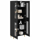 Highboard Sort eg 69,5 x 34 x 180 cm Konstrueret træ