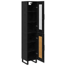 Highboard Sort eg 34,5 x 34 x 180 cm Konstrueret træ