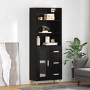 Highboard Sort eg 69,5 x 32,5 x 180 cm Konstrueret træ