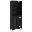 Highboard Sort eg 69,5 x 32,5 x 180 cm Konstrueret træ