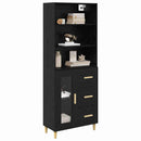 Highboard Sort eg 69,5 x 32,5 x 180 cm Konstrueret træ