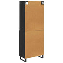 Highboard med skuffe 2 pcs Sort eg Konstrueret træ