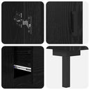 Highboard med skuffe 2 pcs Sort eg Konstrueret træ