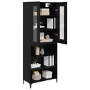 Highboard Sort eg 69,5 x 34 x 180 cm Konstrueret træ