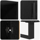 Highboard med skuffe 2 pcs Sort eg Konstrueret træ