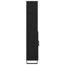 Highboard med skuffe 2 pcs Sort eg Konstrueret træ