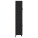 Highboard med skuffe Sort eg 69,5 x 34 x 180 cm Konstrueret træ