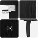 Highboard 2 pcs Sort eg Konstrueret træ