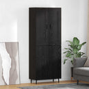 Highboard 2 pcs Sort eg Konstrueret træ